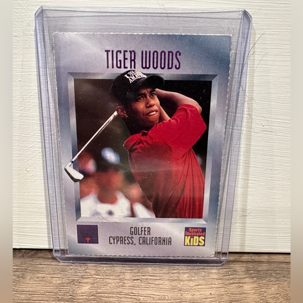 TIGER WOODS RC 1996 SPORTS ILLUSTRATED FOR KIDS SERIES 2 #536 ROOKIE GOLF CARD